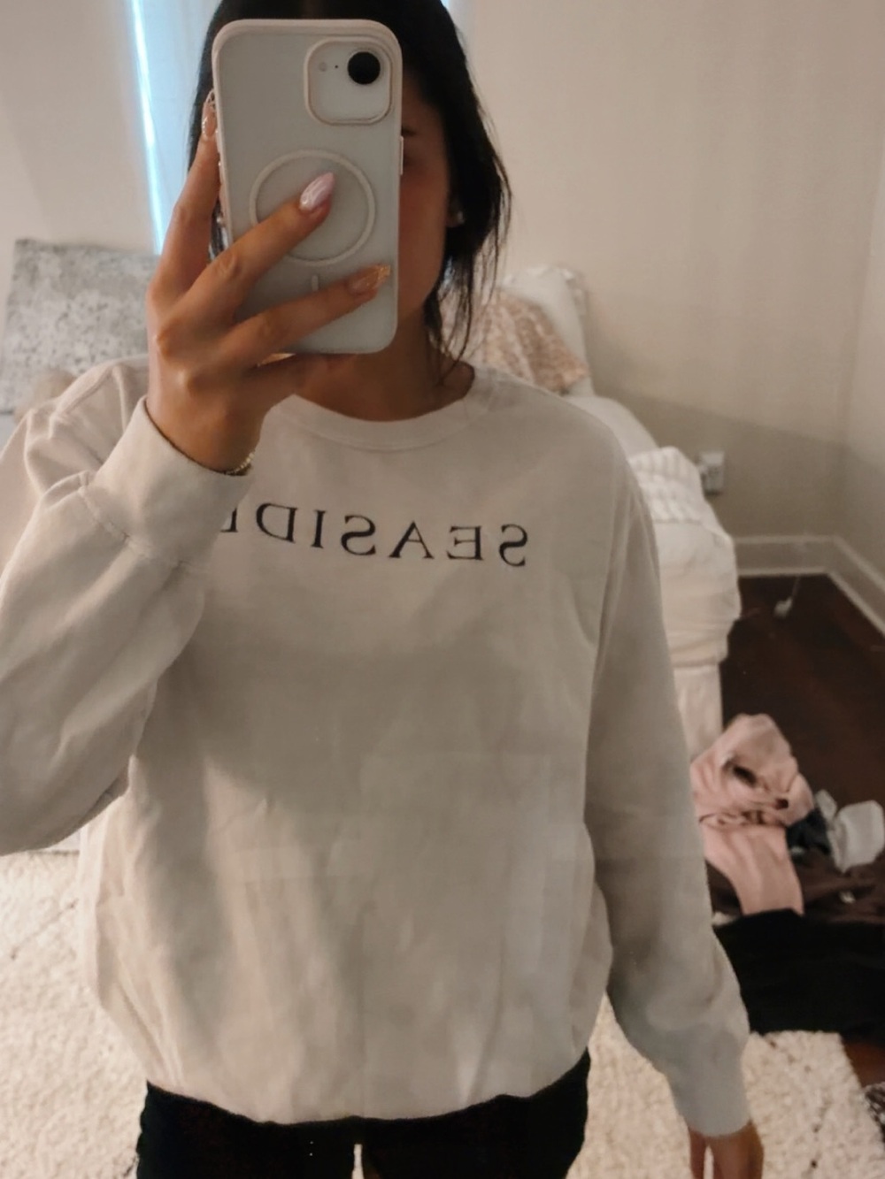 Seaside Crewneck Sweatshirt - Cream
